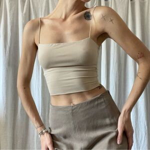Windsor Cream Fitted Crop Camisole